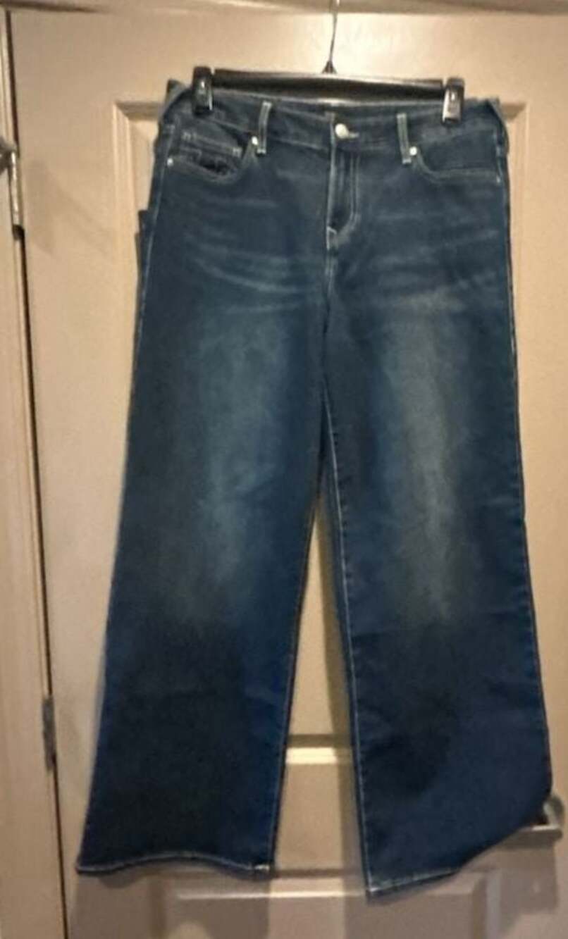 True Religion Bobbi SN Baggy Jeans in Dark Fir Balsam Wash